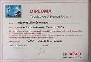 Diploma de Técnico de Sistemas Bosch