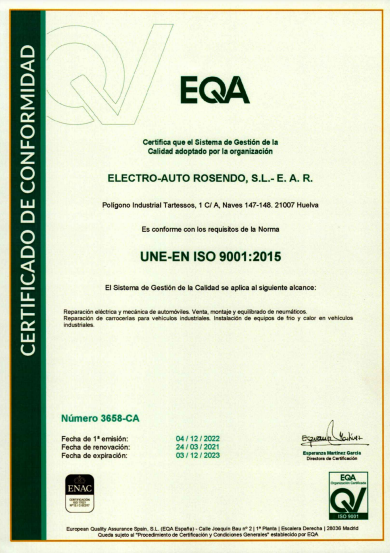 certificado de conformidad